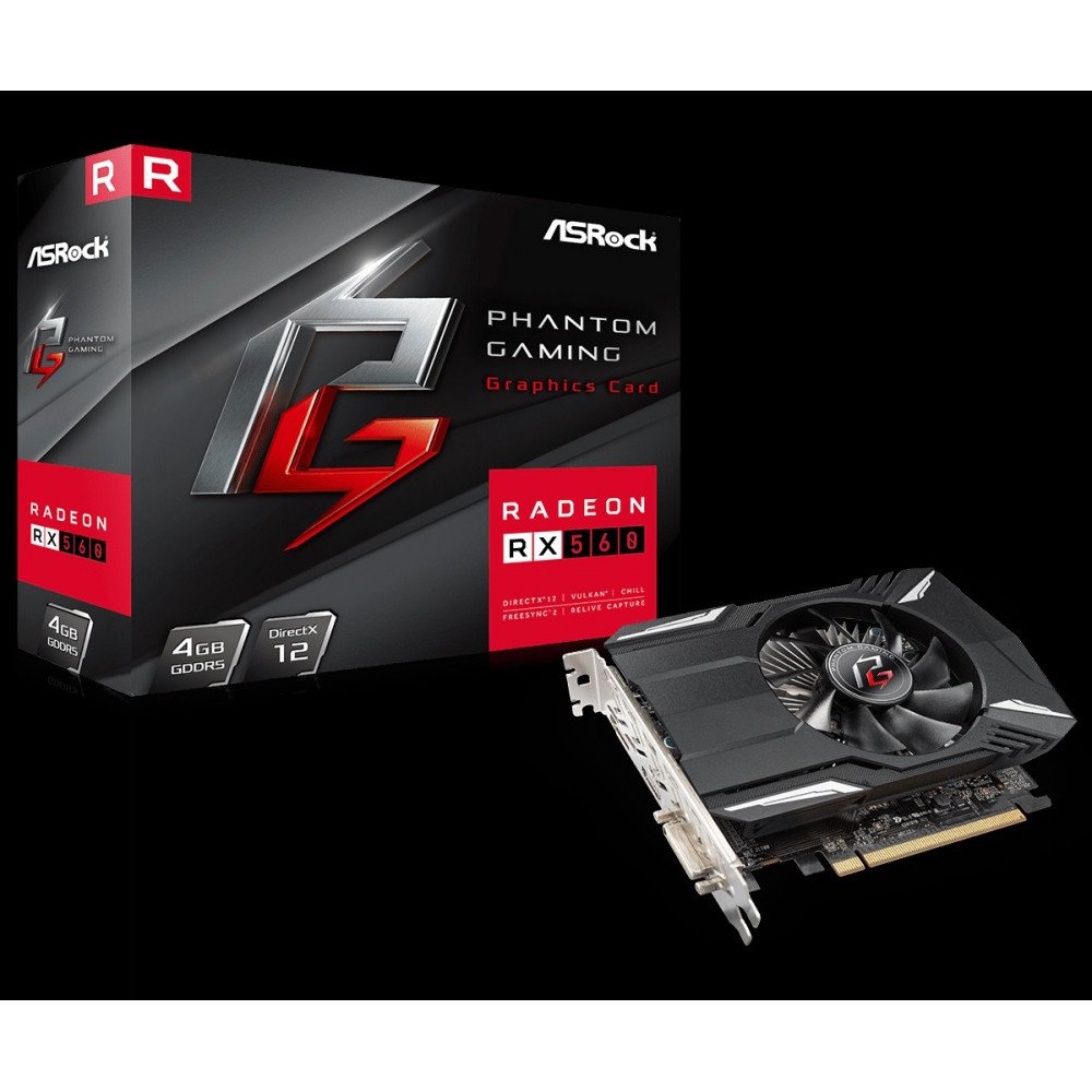 ASROCK ASROCK Video Card AMD PHANTOM GAMING RADEON RX 560 4G GDDR5