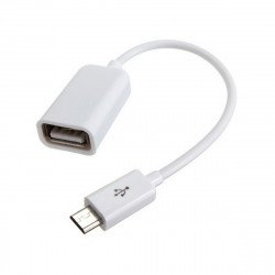 USB кабел VCOM Кабел OTG USB AF / MicroUSB White- CU226B-W-0.2m