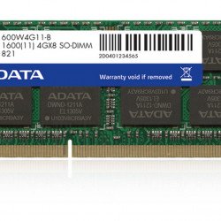 RAM памет за лаптоп ADATA 4GB 204pin SODIMM DDR3L 1600, 1.35V