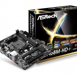 Дънна платки ASROCK FM2A68M-HD+, AMD A68, DDR III 2400+(OC)/1600/1333/1066, VGA, DVI, HDMI, FM2+ 