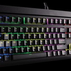 Клавиатура CORSAIR STRAFE RGB Mechanical Gaming Keyboard, Ultra-Quiet, Backlit Multicolor LED, Cherry MX SILENT (US), CH-9000121-NA