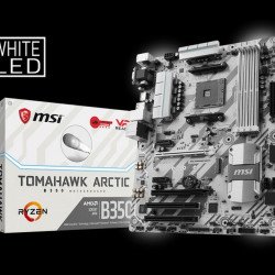 Дънна платки MSI B350 TOMAHAWK ARCTIC, AMD B350, DDR4 3200+(O.C.)/2400/2133, VGA, DVI, HDMI, M.2 Socket, USB 3.1, AM4