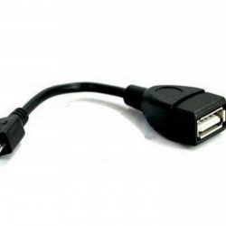 USB кабел VCOM Кабел OTG USB AF / Micro USB Black - CU226-0.2m