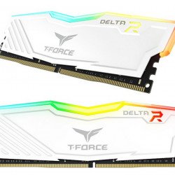 RAM памет за настолен компютър TEAM GROUP Delta RGB White DDR4 - 16GB (2x8GB) 2666MHz CL15-17-17-35 1.2V