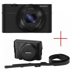 Цифров Фотоапарат SONY Cyber Shot DSC-RX100 black + Leather case