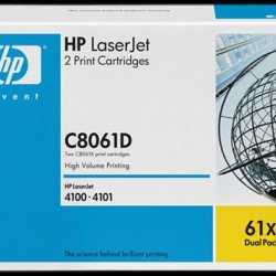 Консумативи HP C8061D - HP LaserJet C8061X Dual Pack Black Print Cartridge