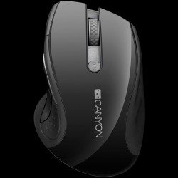 Мишка CANYON CNS-CMSW01B, 2.4Ghz wireless mouse, optical tracking - blue LED, 6 buttons, DPI 1000/1200/1600, Black pearl glossy
