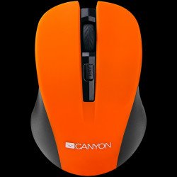 Мишка CANYON CNE-CMSW1O, (Wireless, Optical 800/1000/1200 dpi, 4 btn, USB, power saving button), Orange