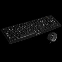 Клавиатура CANYON CNE-CSET1-BG, USB standard KB, water resistant BG layout bundle with optical 3D wired mice 1000DPI black