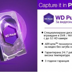 Хард диск WD 3000GB 64MB SATA III Purple /WD30PURZ/