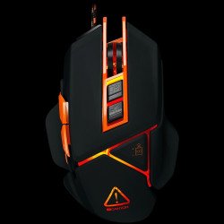 Мишка CANYON CND-SGM6N, Optical gaming mouse, adjustable DPI setting 800/1000/1200/1600/2400/3200/4800/6400, LED backlight, moveable weight slot and retractable top cover for comfortable usage