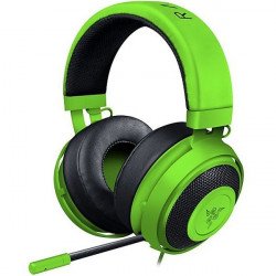 Слушалки RAZER Kraken Pro V2 - Analog Gaming Headset - Green -OVAL Ear Cushions. 50 mm audio drivers ,Unibody aluminum frame ,Fully-retractable microphone with in-line remote,3.5 mm combined jack, RZ04-02050600-R3M1