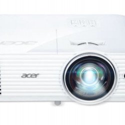 Мултимедийни проектори ACER Projector S1286H /MR.JQF11.001/, DLP, Short Throw, XGA (1024x768), 3500 ANSI Lumens, 20000:1, 3D, HDMI, VGA, RCA, Audio in, Audio out, VGA out, DC Out (5V/1A, USB-A), Speaker 16W, Bluelight Shield, 3.1kg, White