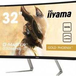 Монитор IIYAMA 32 G3266HS-B1    VA LED Panel, Curved desing, Game monitor, 144Hz refresh rate, 3ms, 300cd/m2, 3000:1, VGA, DVI, HDMI, Displayport, speakers 