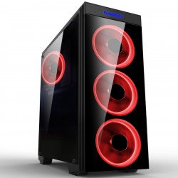 Кутии и Захранвания MAKKI Case ATX Gaming - MAKKI-8872-RED - 4x120mm RED double ring fans