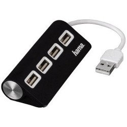 Аксесоари HAMA USB хъб , USB 2.0, 1:4, Black