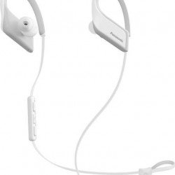 Слушалки PANASONIC RP-BTS35E-W, водоустойчиви BluetoothR спортни слушалки IPX5, бели