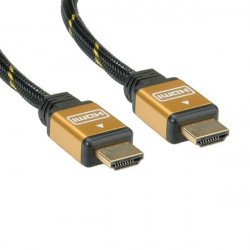 Кабел / Преходник ROLINE HDMI to HDMI, 19pin, M/M, 2m, Gold-plated