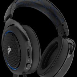 Слушалки CORSAIR HS50 STEREO Gaming Headset, Blue, 50mm neodymium speaker drivers, mute control (EU Version), CA-9011172-EU