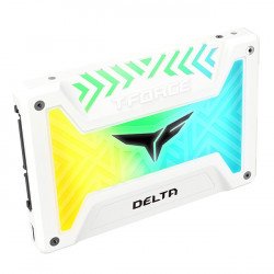 SSD Твърд диск TEAM GROUP 500GB 2.5 T-Force Delta S RGB SSD, White