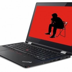 Лаптоп LENOVO ThinkPad L380 Yoga /20M7001BBM_5WS0H32636/, Intel Core i5-8250U (1.6GHz up to 3.4GHz, 6MB), 8GB DDR4 2400MHz, 256GB SSD m.2 PCIe NVME, 13.3