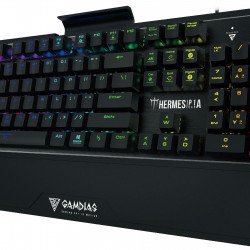 Клавиатура GAMDIAS Геймърска клавиатура Gaming Keyboard Mechanical 104 keys - HERMES P1A RGB