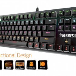 Клавиатура GAMDIAS Геймърска клавиатура Gaming Keyboard Mechanical 87 keys - HERMES E2 7 COLOR