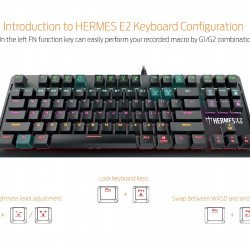 Клавиатура GAMDIAS Геймърска клавиатура Gaming Keyboard Mechanical 87 keys - HERMES E2 7 COLOR