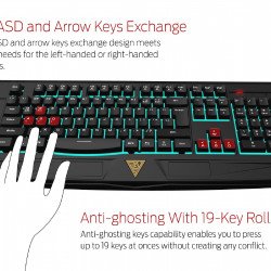 Клавиатура GAMDIAS Геймърски комплект Gaming COMBO - ARES 7 Color ESSENTIAL COMBO - keyboard + mouse