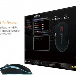 Мишка GAMDIAS Геймърска мишка Gaming Mouse - HADES M1 - 10800dpi, (Wired and Wireless), RGB, weight tunning
