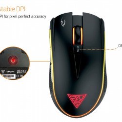 Мишка GAMDIAS Геймърска мишка с подложка Gaming Mouse - ZEUS E2 OPTICAL + PAD NYX E1 - 3200dpi, backlight