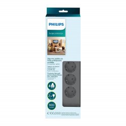 UPS и токови защити PHILIPS SPN3140A, Surge protector, 4 outlets, 10 A, 3 lines protection, 900 J, 2300 W