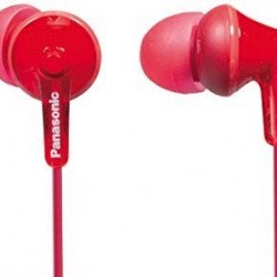 Слушалки PANASONIC RP-HJE125E-R, слушалки за поставяне в ушите, червени