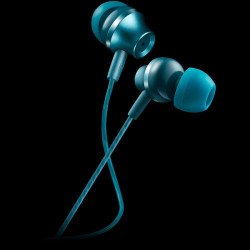 Слушалки CANYON CNS-CEP3BG, Stereo earphones with microphone, metallic shell, 1.2M, blue-green