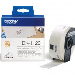 Оригинални консумативи BROTHER DK-11201 Roll Standard Address Labels, 29mmx90mm, 400 labels per roll, Black on White,DK11201