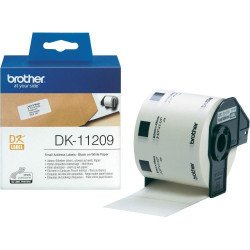 Оригинални консумативи BROTHER DK-11209 Small Address Paper Labels, 29mmx62mm,  800 labels per roll, (Black on White),DK11209