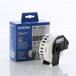 Оригинални консумативи BROTHER DK-22223 White Continuous Length Paper Tape 50mm x 30.48m, Black on White,DK22223