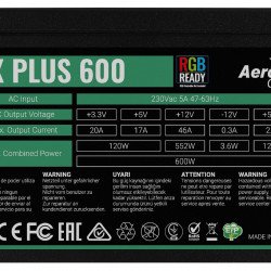 Кутии и Захранвания AEROCOOL PSU VX PLUS 600W RGB - ACPN-VS60NEY.1R