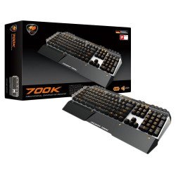 Клавиатура COUGAR 700K gaming keyboard, Cherry MX mechanical, 32-bit ARM Cortex-M0, N-key Rollover, Full key Backlight, 1000Hz Polling Rate/1ms Response Time, Palm Rest, Audio Jacks, USB Pass-Through