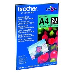 Оригинални консумативи BROTHER Brother BP71GA4 Premium Plus Glossy Photo Paper 20 Sheets, BP71GA4