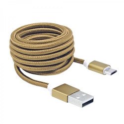 USB кабел SBOX USB AM-MICRO-15G :: USB кабел, Type A - Micro B, M/M, 1.5 м, златист
