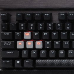 Клавиатура CORSAIR K70 RapidFire Mechanical (метална основа, Red Backlit, Cherry MX Speed, US layout) Black, CH-9101024-NA