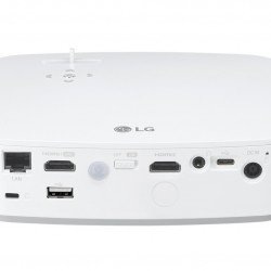 Мултимедийни проектори LG PF50KG Minibeam, RGB LED, HD (1920x1080), Brigthness 600, Contrast ratio 100000:1, HDMI, USB(a), USB Type-C, BT, Speakers 1W + 1W Stereo, 3D Optimazer, RJ45, Broadband, Built-In Battery, White
