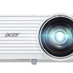 Мултимедийни проектори ACER Projector S1386WHn, DLP, Short Throw, WXGA (1280x800), 3600 ANSI Lumens, 20000:1, 3D, HDMI, VGA, LAN, RCA, Audio in, Audio out, VGA out, DC Out (5V/1A, USB-A), Speaker 16W, Bluelight Shield, 3.1kg, White