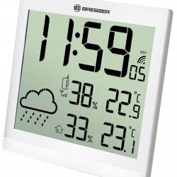 Аксесоари за оптика BRESSER TemeoTrend JC LCD RC Weather Station (Wall clock), white