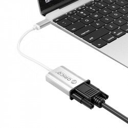 USB кабел ORICO Orico адаптер Adapter - USB 3.1 Type C -> VGA F, silver - XC-102