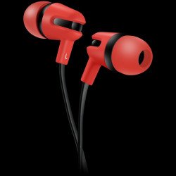 Слушалки CANYON Stereo earphone with microphone, 1.2m flat cable, Red, 22*12*12mm, 0.013kg