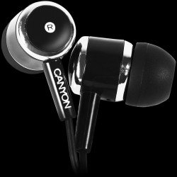 Слушалки CANYON Stereo earphones with microphone, Black