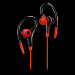 Слушалки CANYON Stereo sport earphones with microphone, cable length 1.2m, Red, 32*58*25mm, 0.017kg