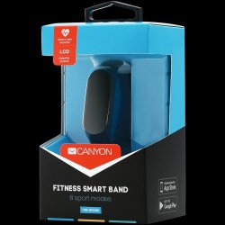 Мобилен телефон CANYON Smart band CNE-SB02BB, colorful 0.96 inch TFT, pedometer, heart rate monitor, 80mAh, multi-sport mode, compatibility with iOS and android, Black, host:40*15.5*10.5mm, strap: 233*12mm, 18g
